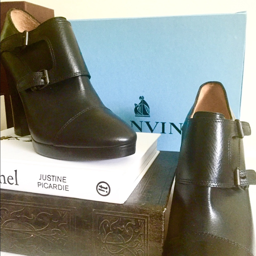 LANVIN Black Monk Strap Booties NEW Sz 40 | FR - Picture 7 of 8